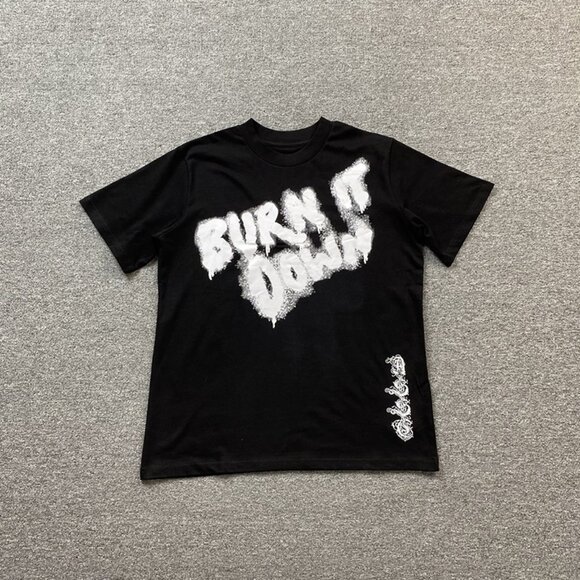 Anti Social Social Club Black And White Ink Graffiti Style Black T Shirt